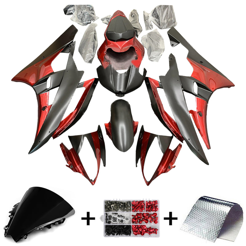 Amotopart Yamaha YZF 600 R6 2006-2007 Fairing Kit Bodywork Plastic ABS