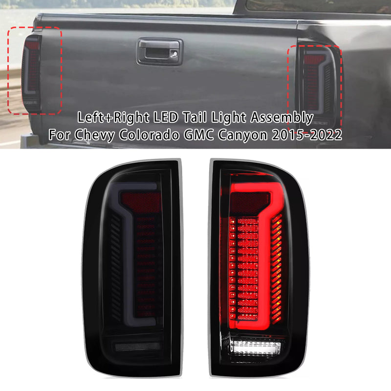 Left+Right LED Tail Light Assembly For Chevy Colorado GMC Canyon 2015-2022