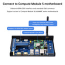Raspberry Pi CM5 PoE Expansion Board Computing Module Baseboard Support M.2 NVMe