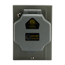RV 50 Amp Power Inlet Box Outdoor Receptacle 3 Prong Locking Plug with LED Light