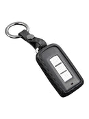 Leather Silicone Car Key Case Cover With Buckle For Mitsubishi