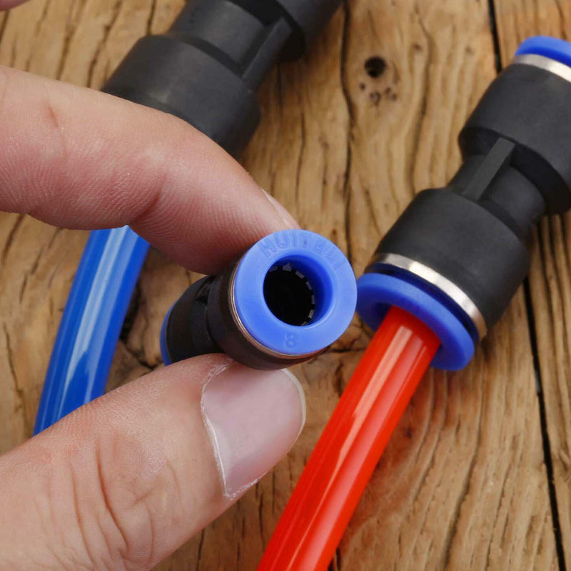 20Pcs Air Pneumatic 1/4" to 1/4" Straight Push in Connectors Quick