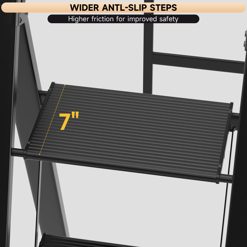 Foldable Drying Rack with Non-slip 4 Step Ladder 330lb Clothing Shoes Drying