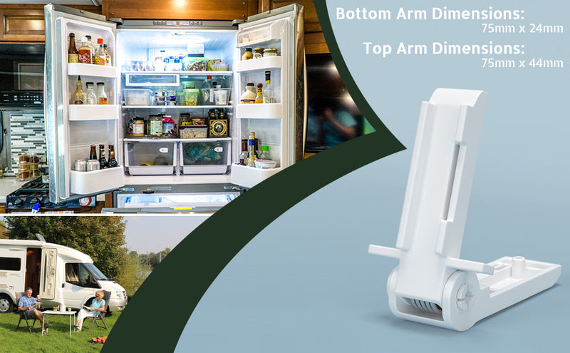 FOR DOMETIC FRIDGE FREEZER COMPARTMENT HINGE - WHITE (2412125011)