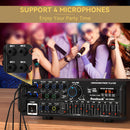 Bluetooth 5.0 HiFi Sunbuck 2000W Stereo Power Amplifier Karaoke FM USB SD AUX