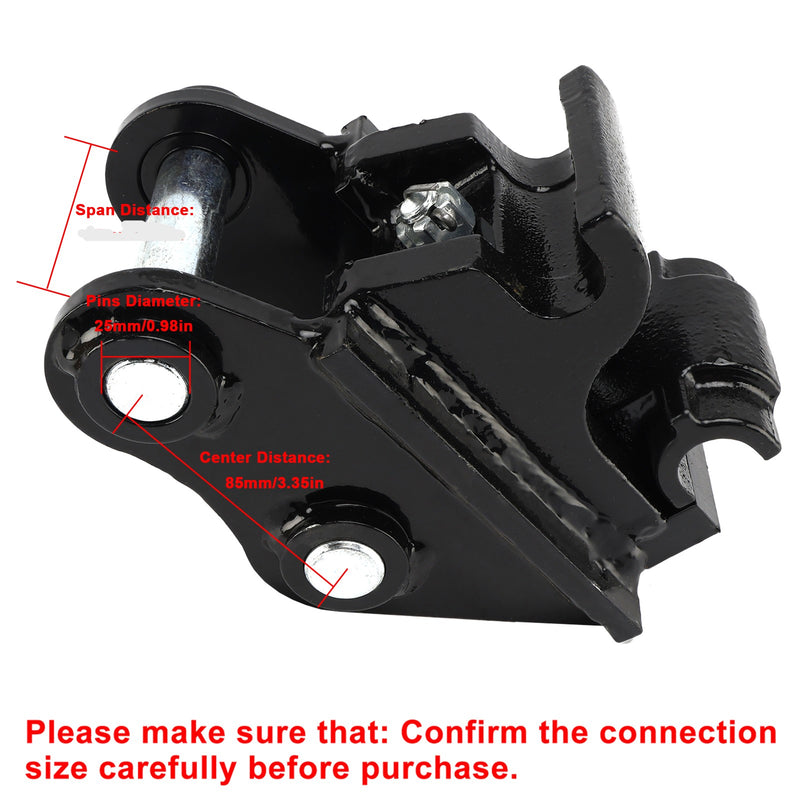 Mini Excavator Attachment Mechanical Quick Hitch Quick Coupler For Small Diggers