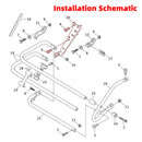 Pair Saddlebag Rail Support Holder 90718-79C For Touring Road Glide Flt 85-08