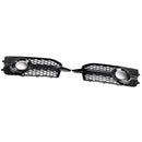 2PCS Front Bumper Fog Light Cover Grille Grill Fit Audi A1 S-Line 2011-2014