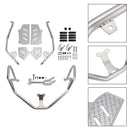 2022-2025 Honda Adv350  Upper Lower Kit Engine Guard Frame Crash Bar Silver