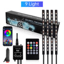 Car Interior Footwell Atmosphere RGB LED Strip Lights With Remote+ APP Control