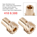 2Pack "410 0.500"" Shaft Diameter Distributor Gear For Chevy W/MSD Distributor
