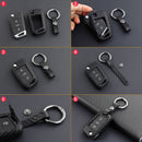 Leather Silicone Car Key Case Cover With Buckle For Volkswagen Golf MK7