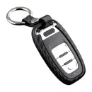 Leather Silicone Car Key Case Cover With Buckle For Audi