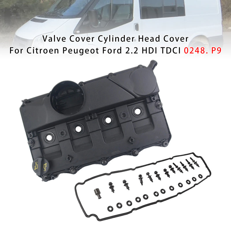 Valve Cover Cylinder Head Cover For Citroen Peugeot Ford 2.2 HDI TDCI 0248.P9