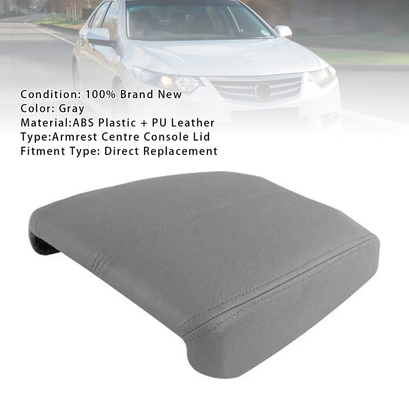 Gray Leather Armrest Centre Console Lid For Honda Accord 2008-2012