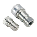 3/8" NPT Hydraulic Quick Connect Coupler ISO B 7241 Male & Female
