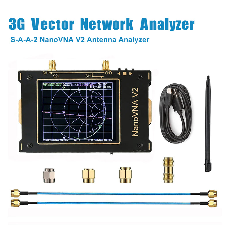 NanoVNA V2 3G 3.2" Vector Network Antenna Analyzer 50kHz-3GHz For Shortwave