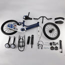 18" Kids Bike for Boys and Girls with auxiliary wheels & Rack Dark Blue
