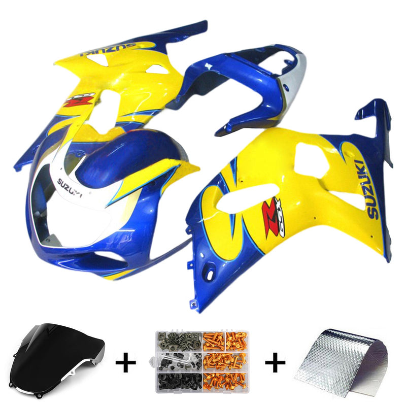 Amotopart Suzuki GSXR600 GSXR750 2001-2003 K1 Fairing Kit Bodywork Plastic ABS