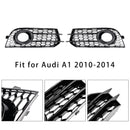 Front Bumper Honeycomb Fog Grille Cover For Audi A1 2010-2014 Black
