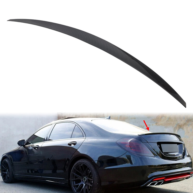 Carbon Fiber Look Rear Boot Spoiler For Mercedes-Benz S-Class W222 2014-2020