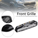 Gloss Black Front Bumper Grille Fit Ford Transit Custom Trail 2018-2023 W/ 3LED