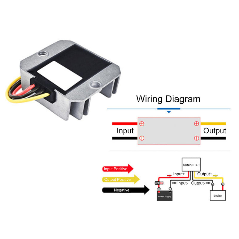 Waterproof DC/DC Converter Regulator 12V Step Up to 36V 1A 36W