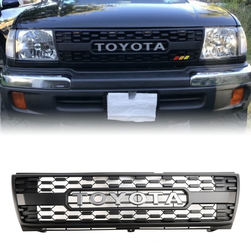 Honeycomb Front Bumper Grill Grille Fit Toyota Tacoma 1997-2000 TRD PRO With LED Lights