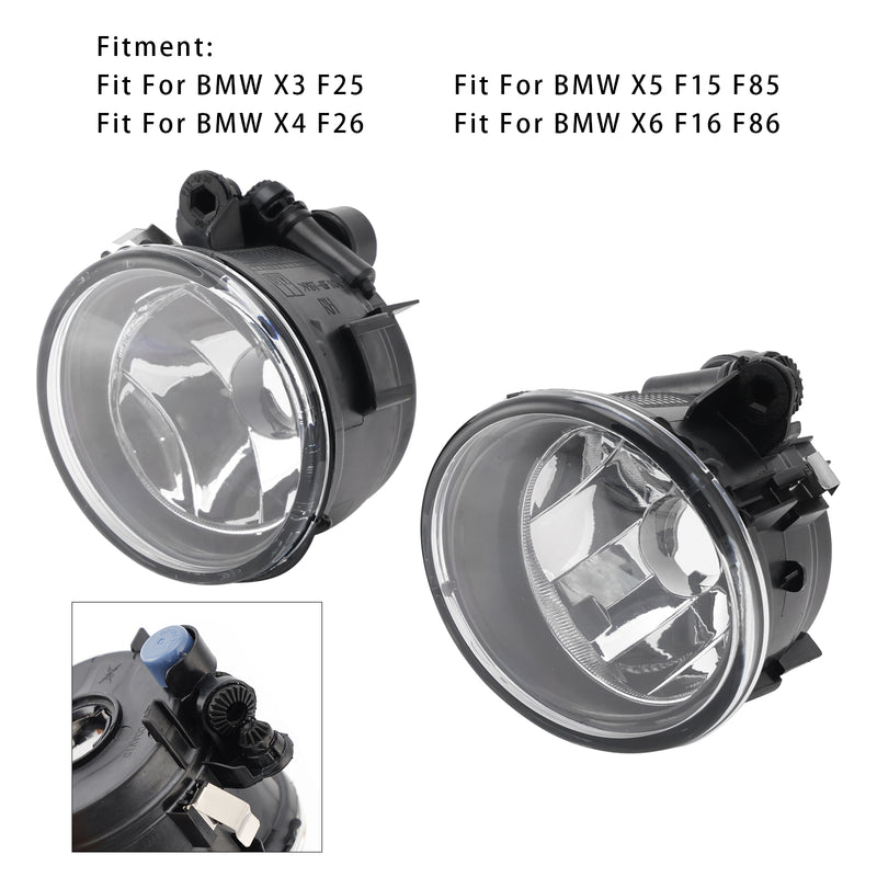 Pair Front Fog Light Lamps Without Bulbs For  BMW X3 X4 X5 X6 63177238787