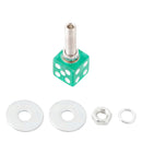 2x Motorcycle Bike Plastic Green Dice License Plate Bolt On Screw On Frame Nut