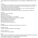 63117440879 Xenon Headlight Adaptive Control Module For BMW F80 M3 F32 F82 F33