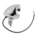 Motorcycle Beam Headlight Fog Lamp Custom Chrome Fits For Racer Bobber Chopper