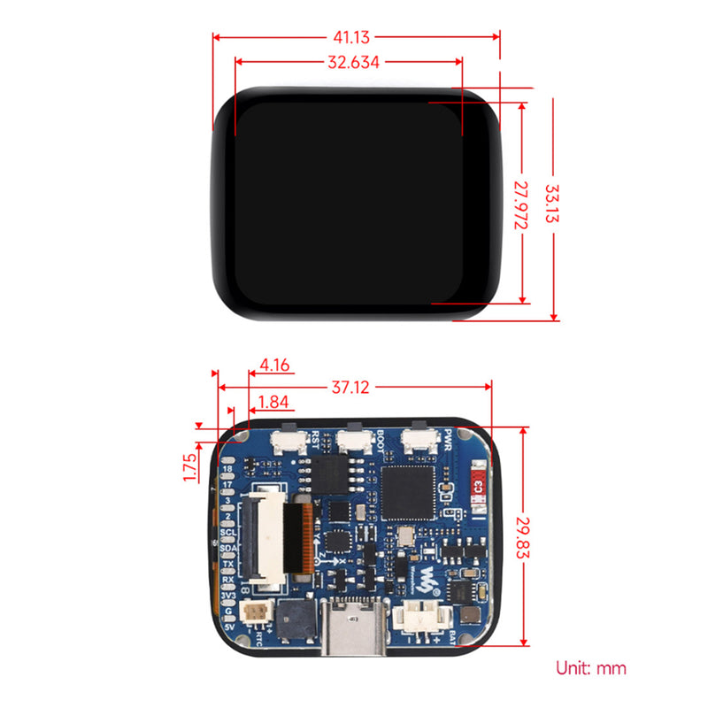 ESP32-S3 1.69-inch Touch Screen Development Board WIFI Bluetooth 262K Color LCD