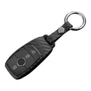 Leather Silicone Car Key Case Cover With Buckle For Mercedes-Benz E