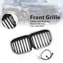2019-2022 Fit BMW X7 G07 Single Slat Gloss Black Front Kidney Grill Grille
