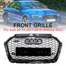 Audi A3 8V 2017-2019 RS3 Style Honeycomb Mesh Front Bumper Grille  Black