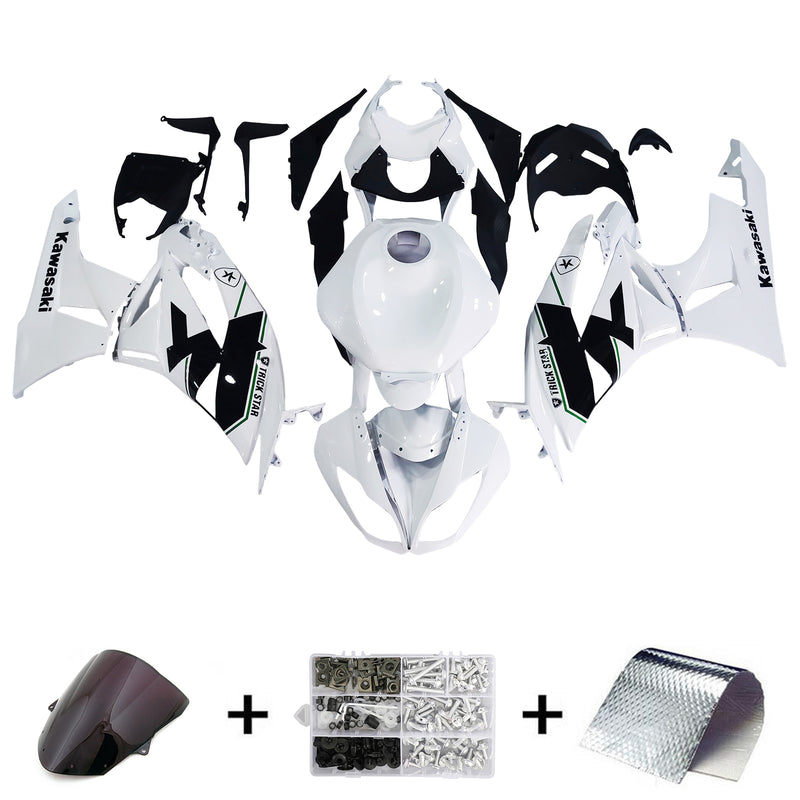 Amotopart Kawasaki ZX6R 636 2009-2012 Fairing Kit Bodywork Plastic ABS