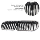 Single Slat Gloss Black Front Grill Grille Fit BMW 7 Series G11 G12 2019-2022
