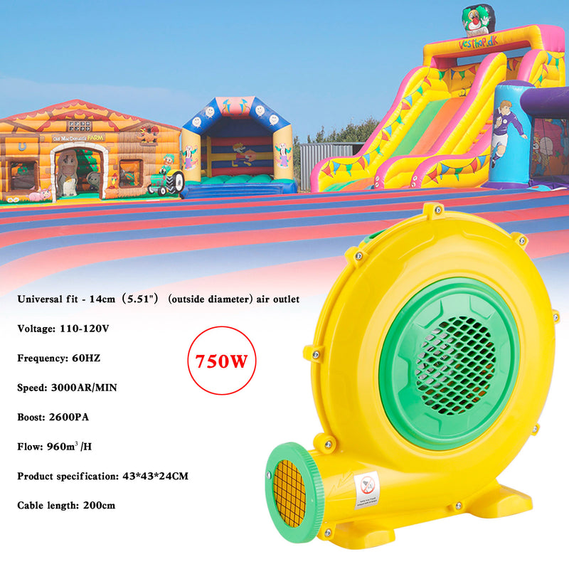 Electric Air Blower Inflatable Bounce House Water slide Air Pump Blower castle