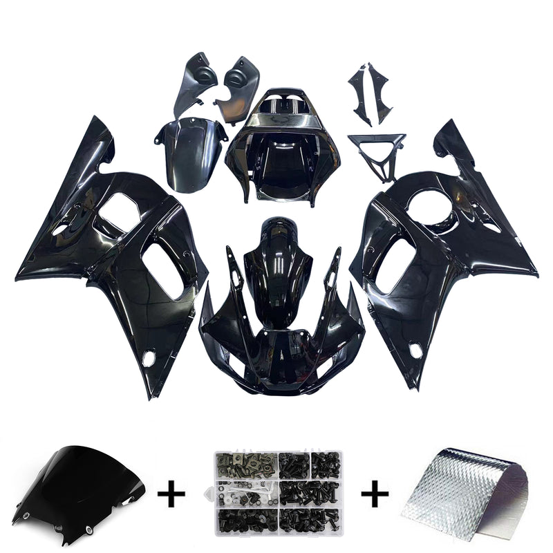 Fairings 1998-2002 Yamaha YZF-R6 Black R6  Generic