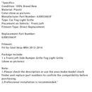 Fog Light Grille Left Side 6J0853665F For Seat Ibiza MK4 2013-2016