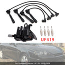 2005-2007 For Kia Spectra4 L4 2.0L 1 Ignition Coil+4 Spark Plug+ Wires Pack 27301-23700