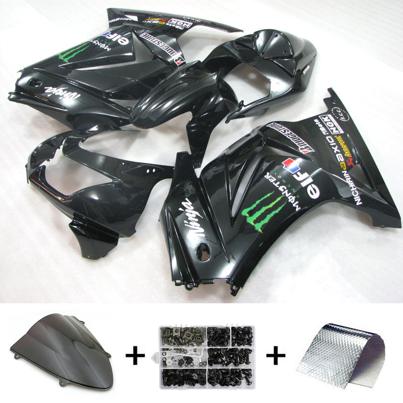 Amotopart Kawasaki EX250 Ninja250R 2008-2012 Fairing Kit Bodywork Plastic ABS