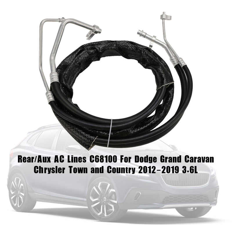 Chrysler Town & Country Minivans 2012-2016 Rear/Aux AC Lines C68100 3.6L