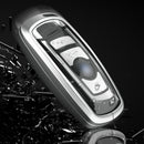 Aluminum Alloy TPU Silvery Car Key Case Cover With Buckle For BMW x3 x1 x5