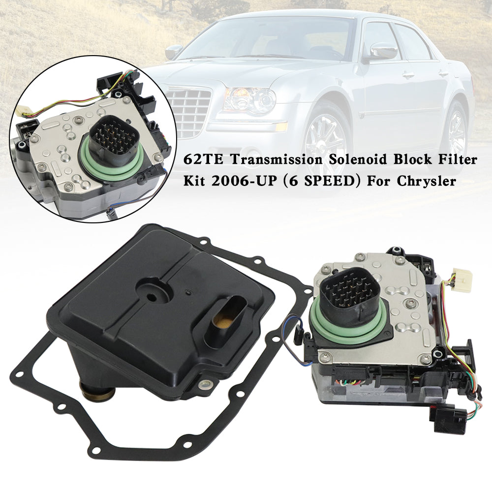thumbnail image 2 of 62TE Transmission Solenoid Block Kit - 5-Piece Set With TCC Solenoid, LPS Sensor, Filter & Pan Gasket (OEM Style) 2 of 12