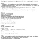 Rear Right Tail Lamp Bracket & Plug Bulb 68270837AA For Jeep Renegade 15-23