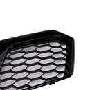 Black Front Honeycomb Fog Lamp Grille Grill Cover Fit Audi Q5 SQ5 2018 2019