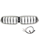 Double Slat Black Front Kidney Grill Grille Fit BMW 6 Series G32 2020-2025