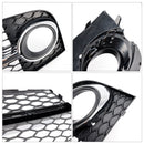 Chrome Front Bumper Fog Light Grille Fit Audi TT MK2 S-Line TTS 2011-14